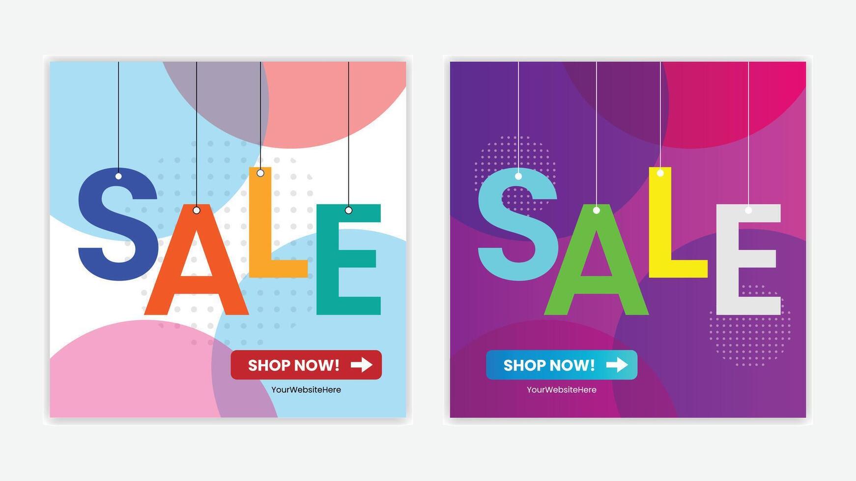 Unique Editable modern Social Media banner Template - Promotional web banner for social media vector