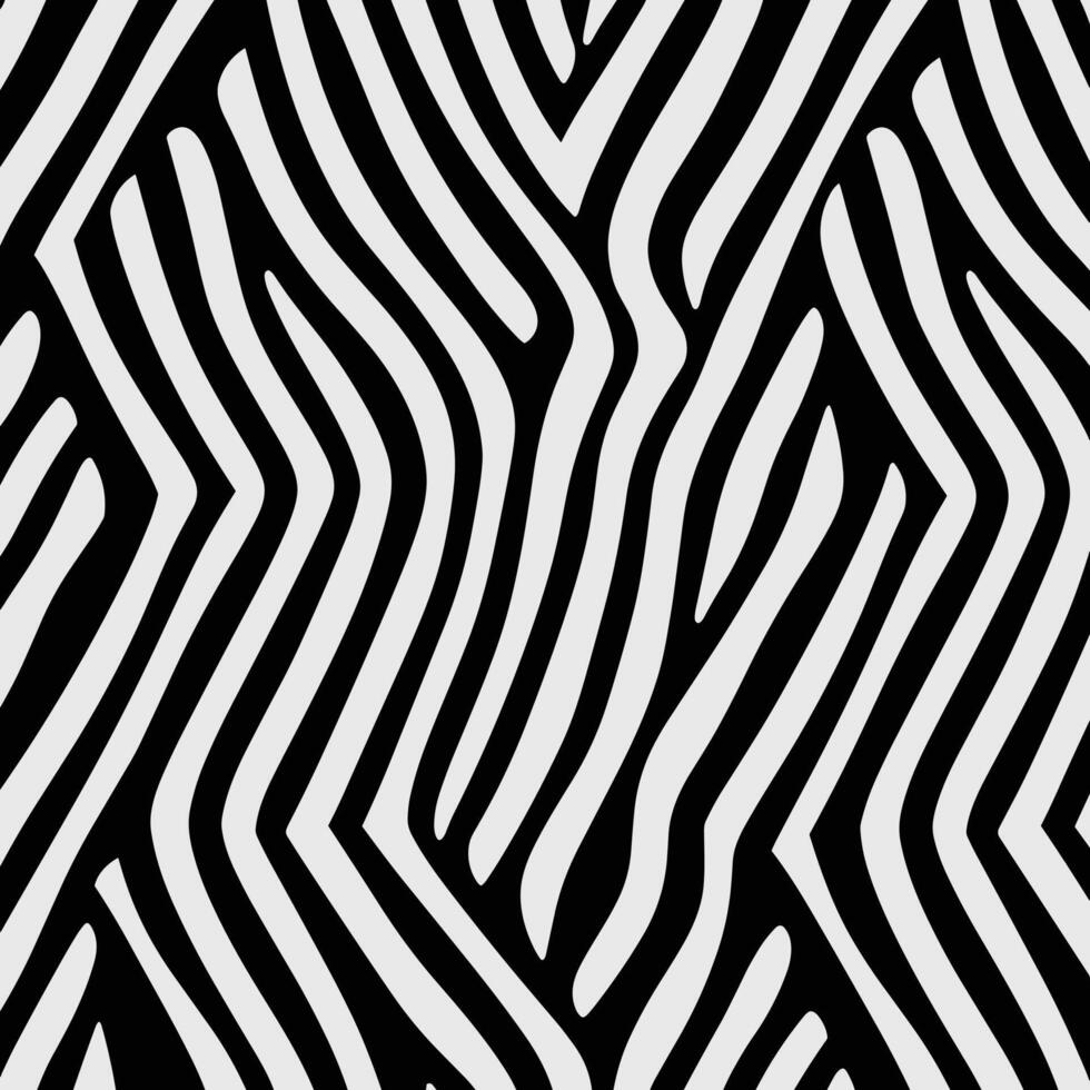 Black and White Zebra Stripe Repeating Pattern Background Seamless Pattern, in the Style of Minimalist Backgrounds vector