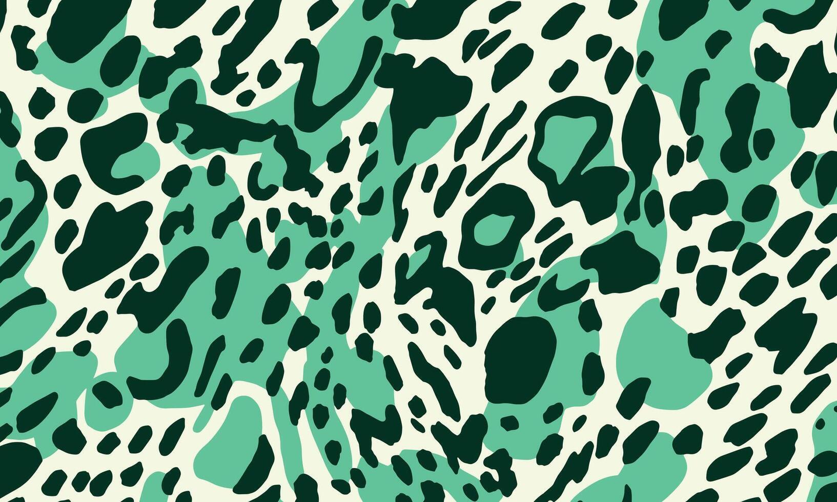 Green and White Abstract Pattern, in the Style of Green Leopard Print vector