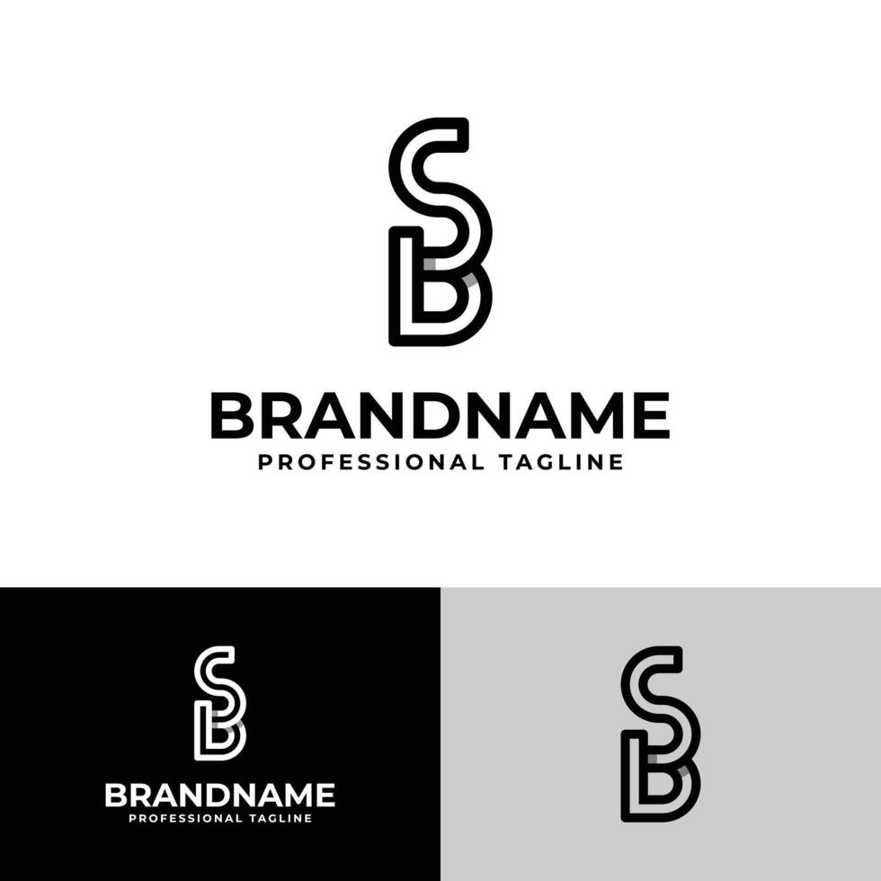 letras sb monograma logo, adecuado para negocio con sb o bs iniciales vector