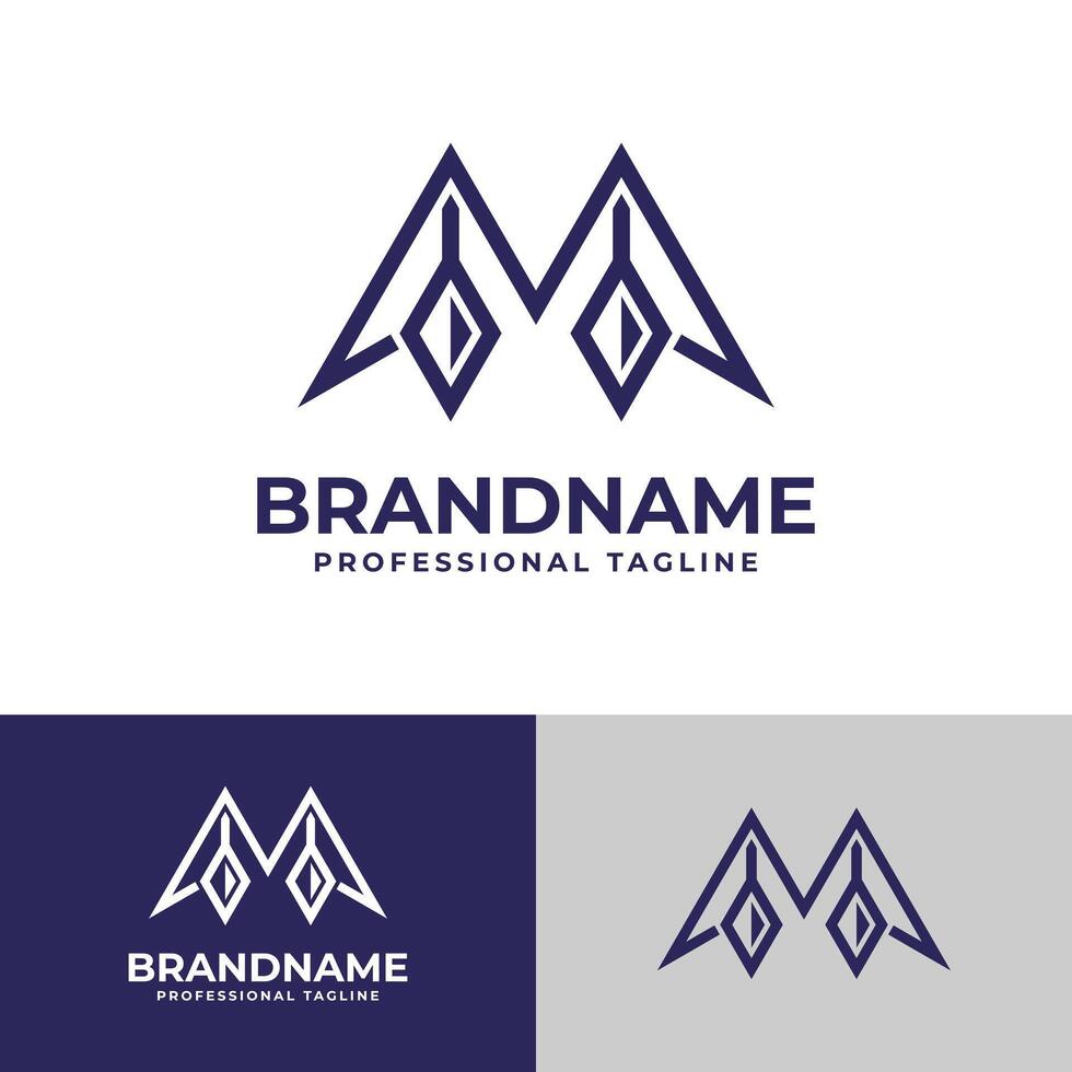 Letter M Spear Logo, suitable for any business related to Spear with M initials vector
