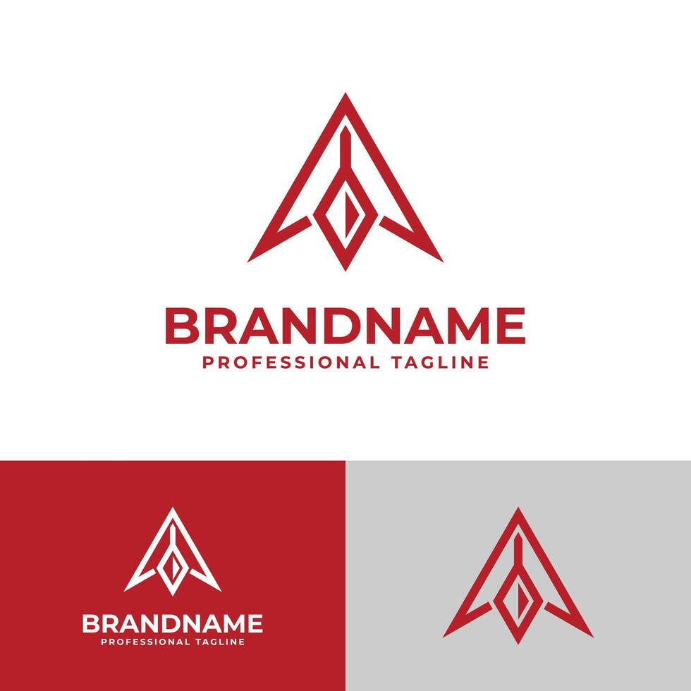 letra un lanza logo, adecuado para ninguna negocio relacionado a lanza con un iniciales vector