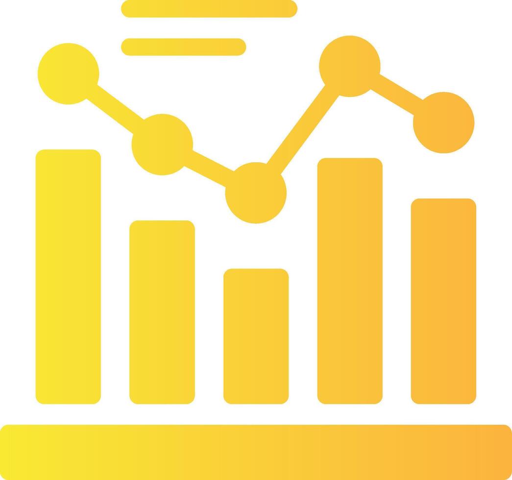 Graph Solid Multi Gradient Icon vector