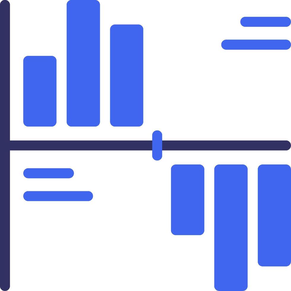 Gantt Chart Solid Two Color Icon vector