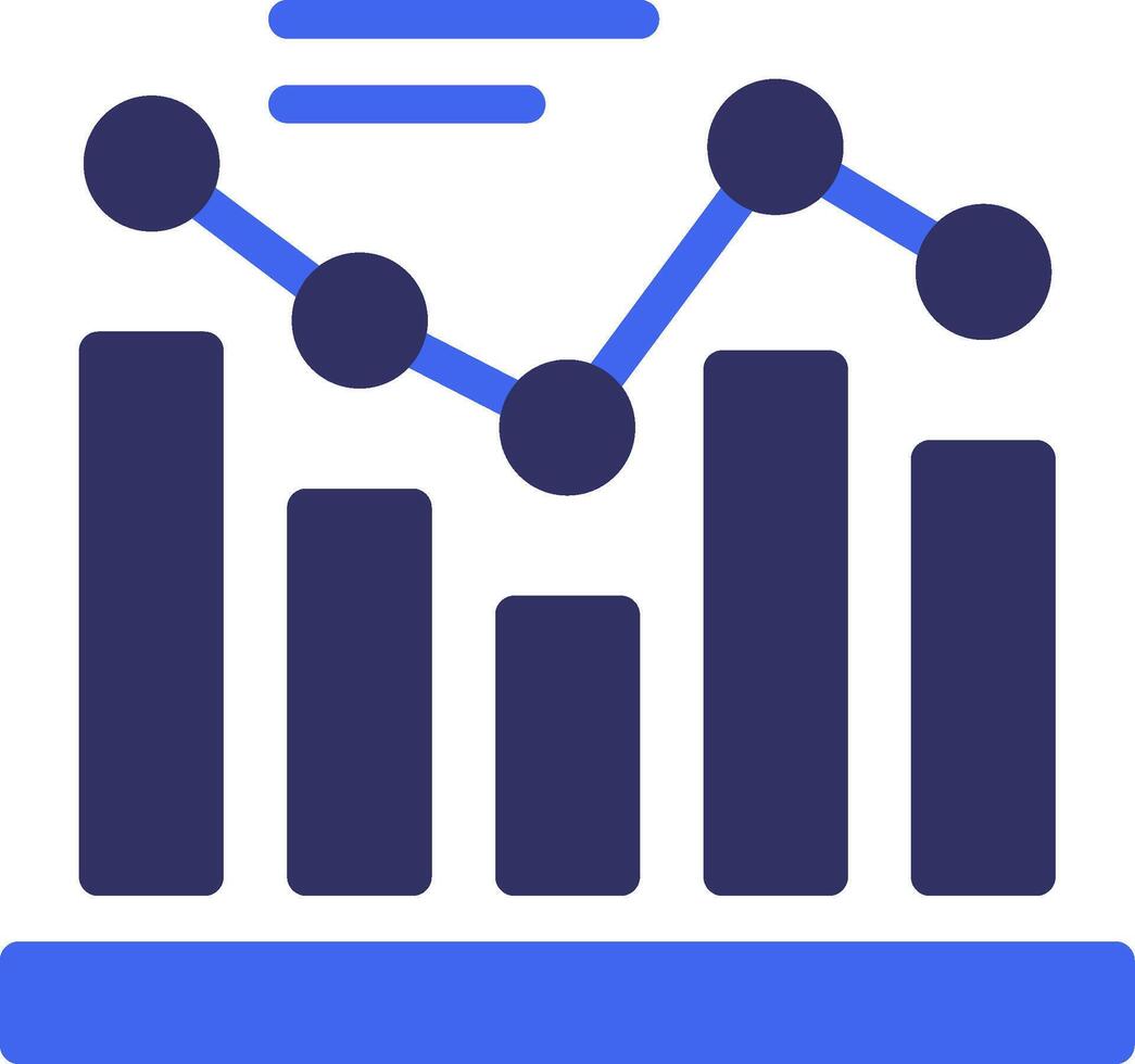 Graph Solid Two Color Icon vector