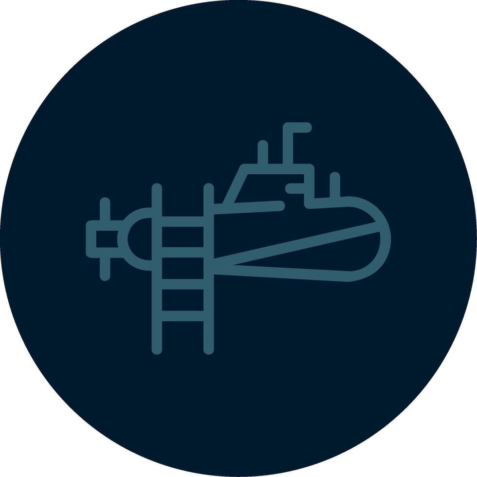 Submarine Line Multi color Icon vector
