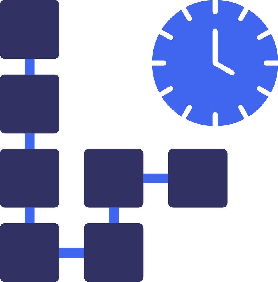 Timeline Solid Two Color Icon vector