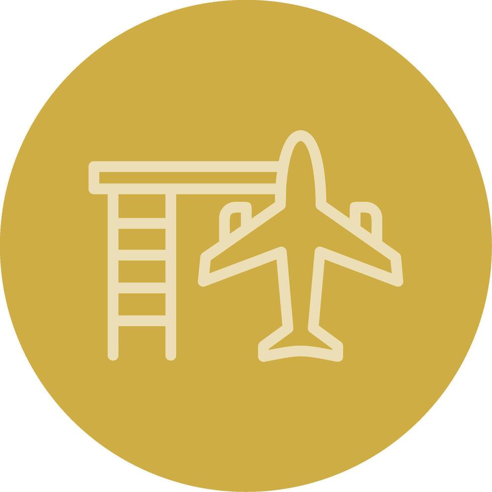 Airplane Line Multi color Icon vector