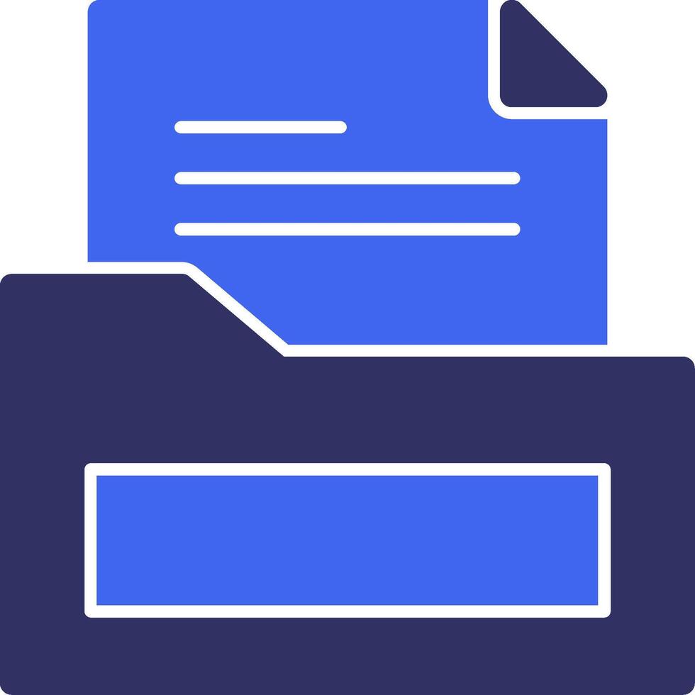File Folder Solid Two Color Icon vector