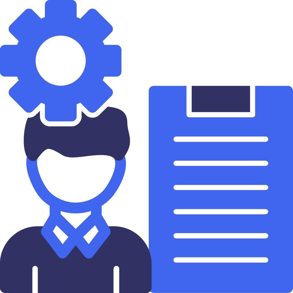 Project Manager Solid Two Color Icon vector