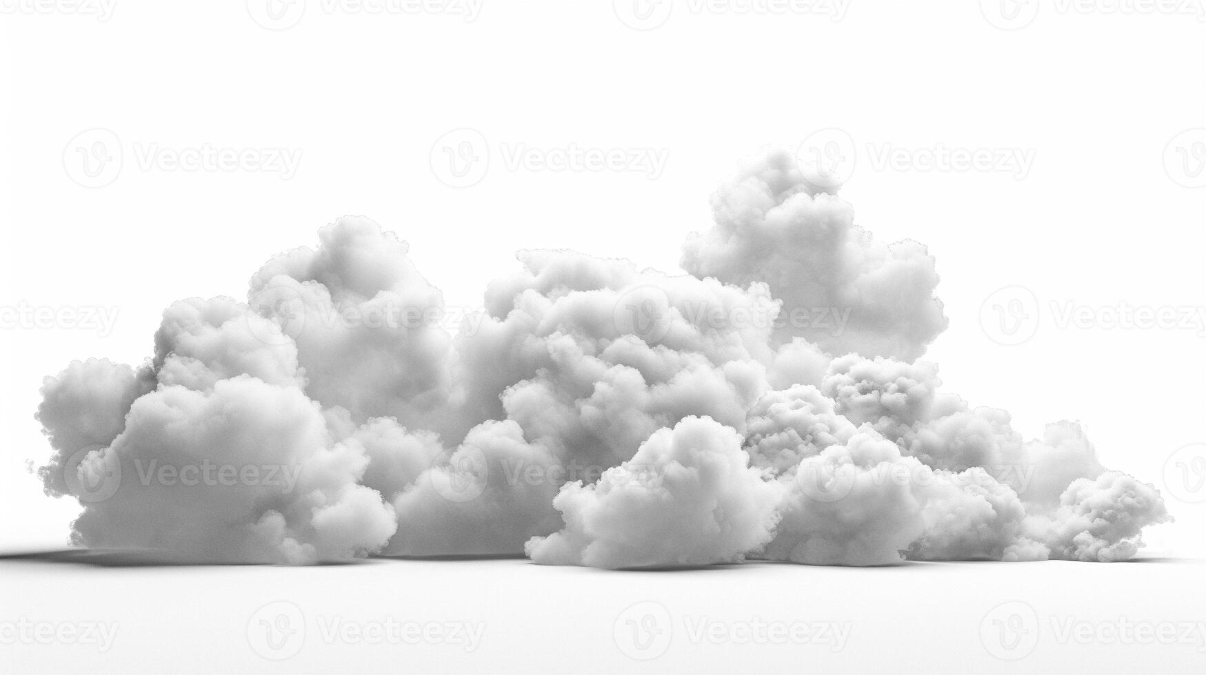 ai generado soltero nube en blanco antecedentes foto