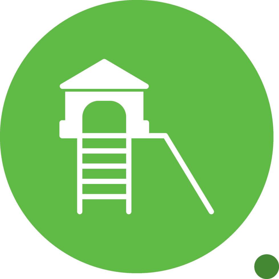 Playhouse Glyph Shadow Icon vector