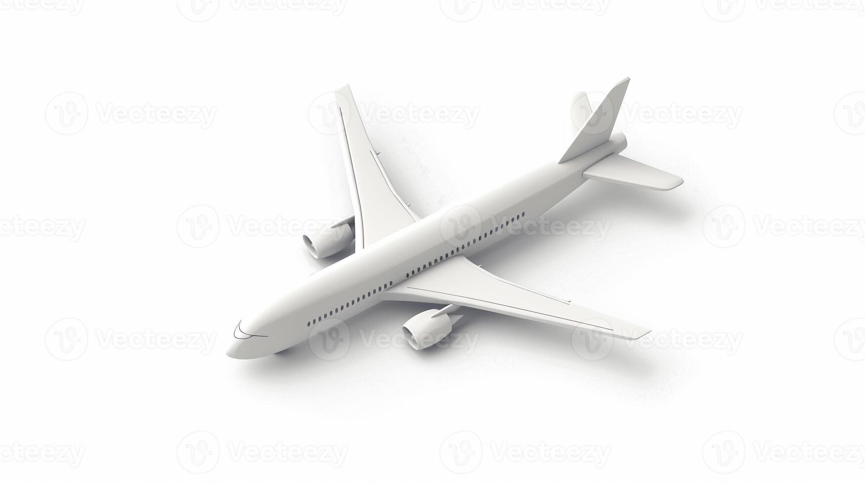 AI generated small plane with white background photo