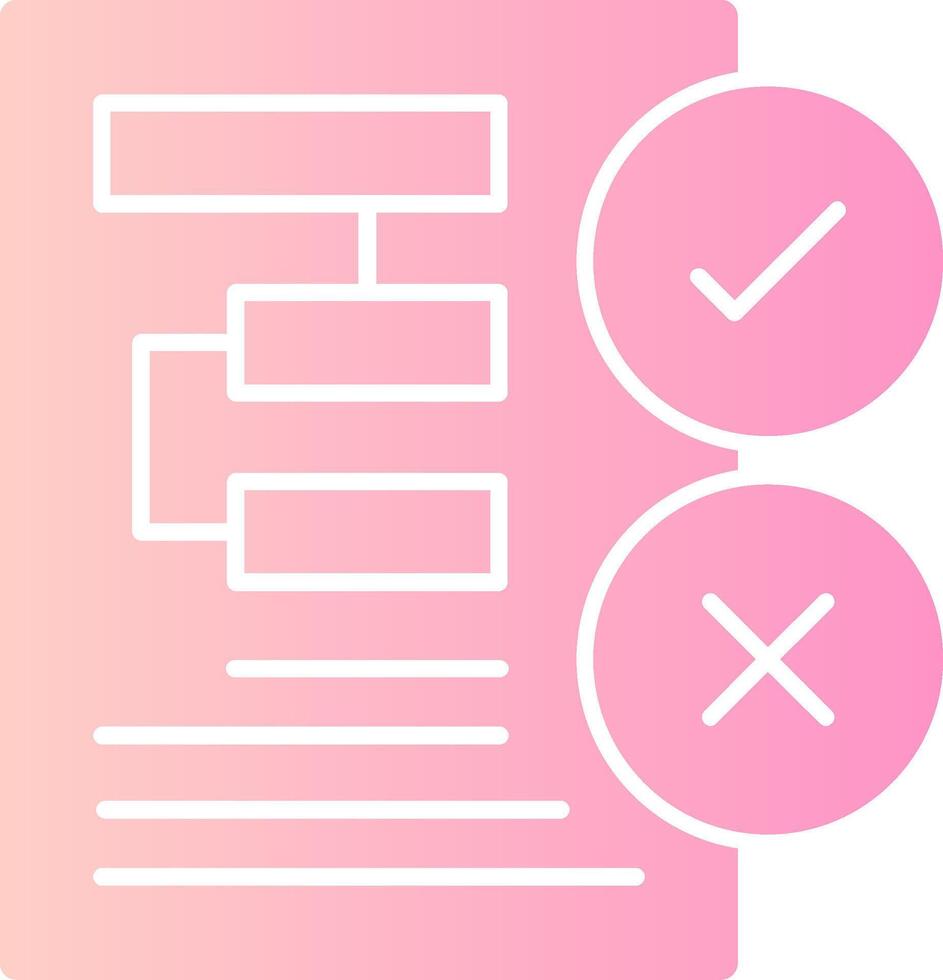 Decision Solid Multi Gradient Icon vector