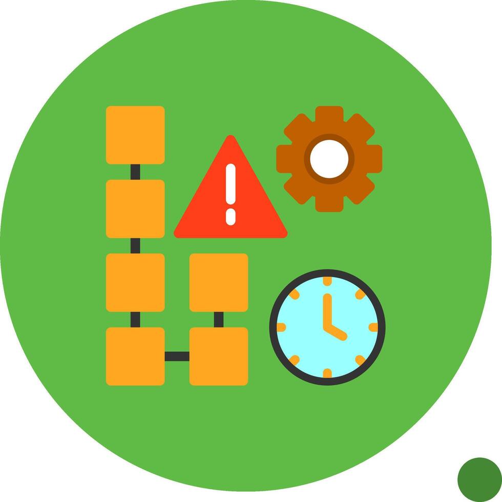 Risk Management Flat Shadow Icon vector