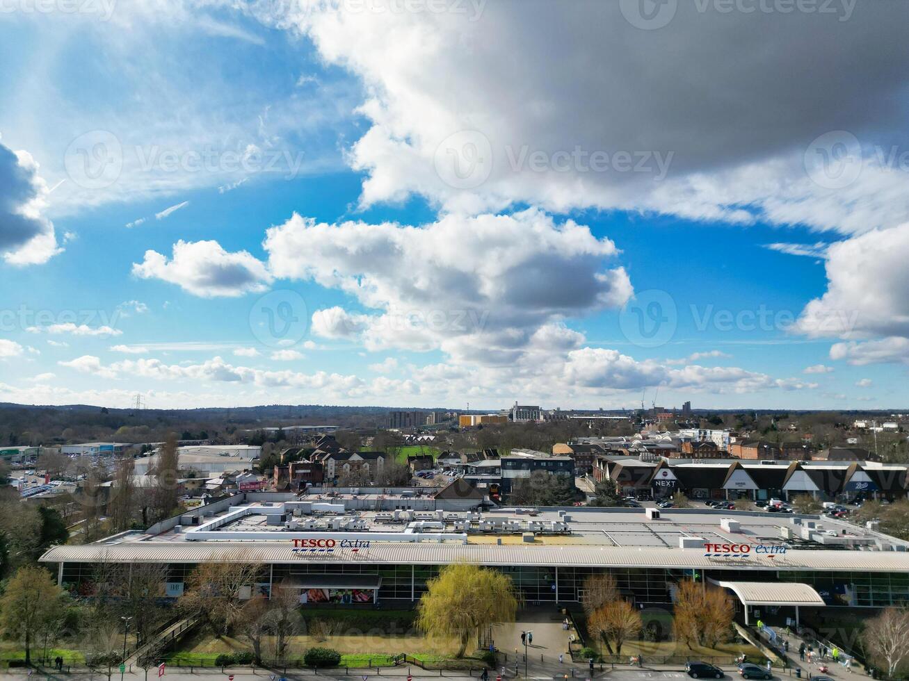 High Angle View of Watford City of England Great Britain. March 3rd, 2024 photo