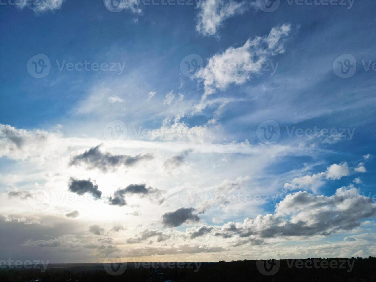 Sky and Clouds over Welwyn Garden City of England UK. March 1st, 2024 photo