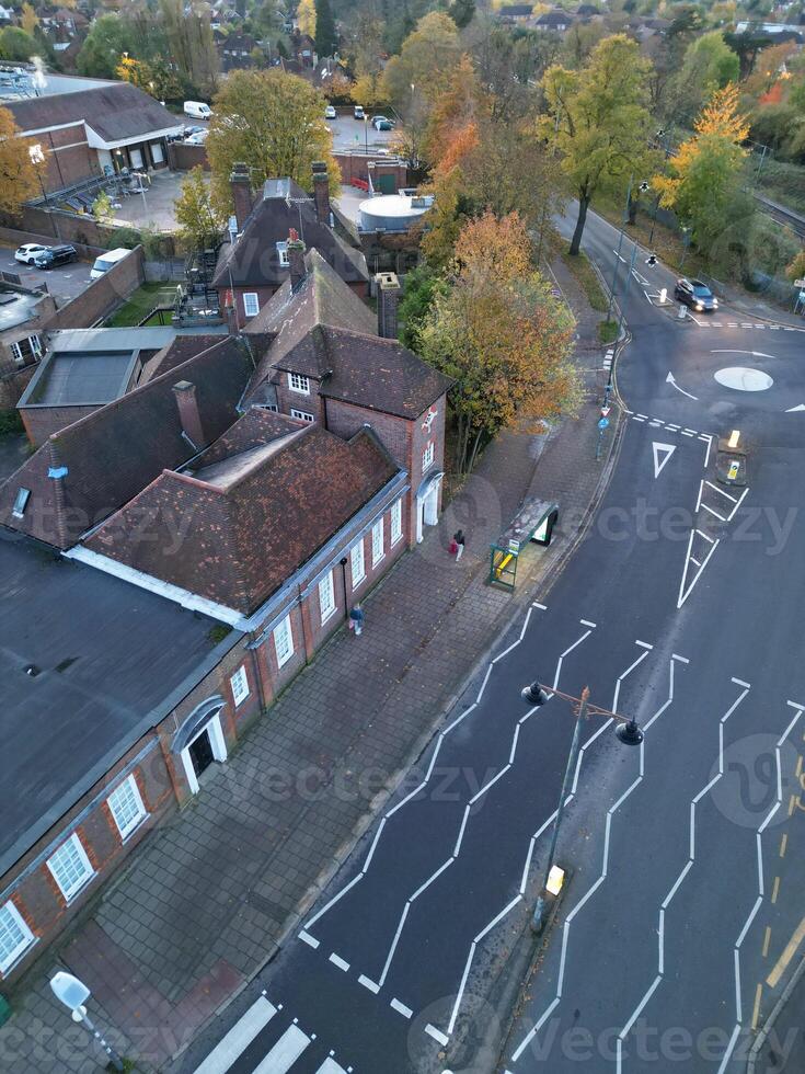 Aerial View of Central Letchworth Garden City of England United Kingdom. November 11th, 2023 photo