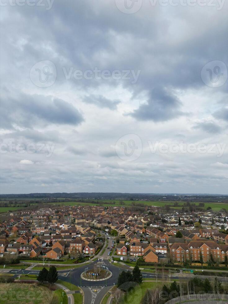 alto ángulo ver de central Hatfield ciudad de Inglaterra, genial Bretaña. marzo 9, 2024 foto