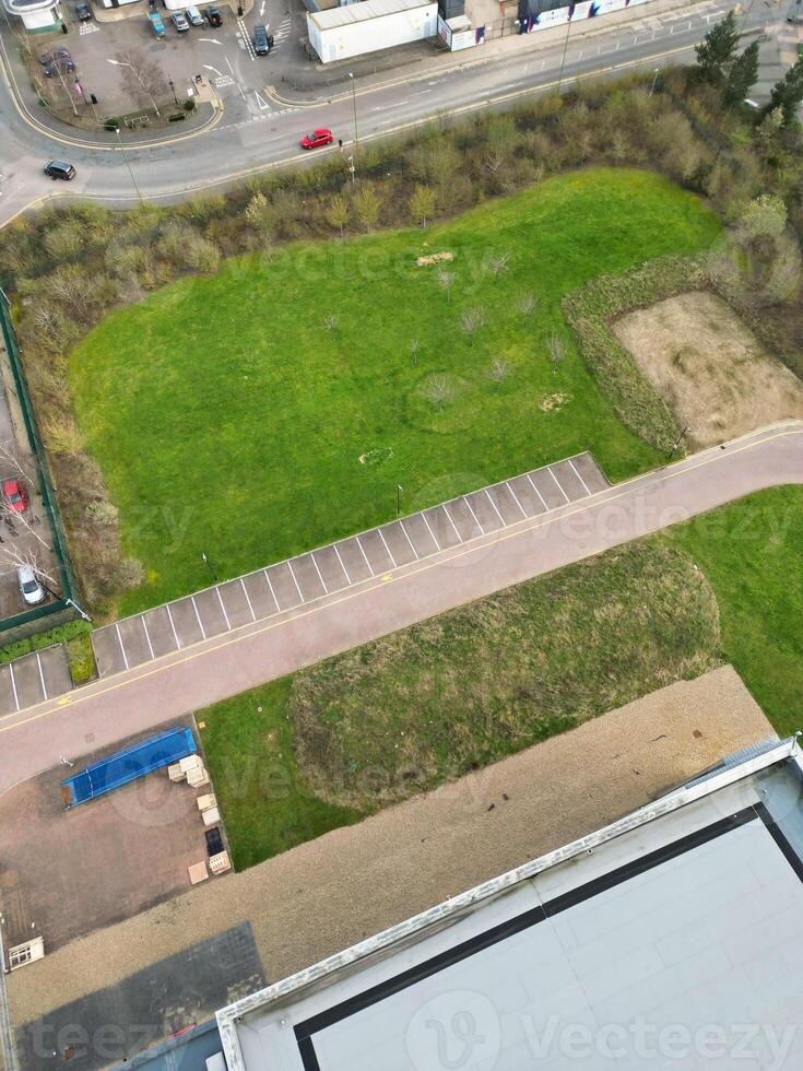 High Angle View of Central Hatfield City of England, Great Britain. March 9th, 2024 photo