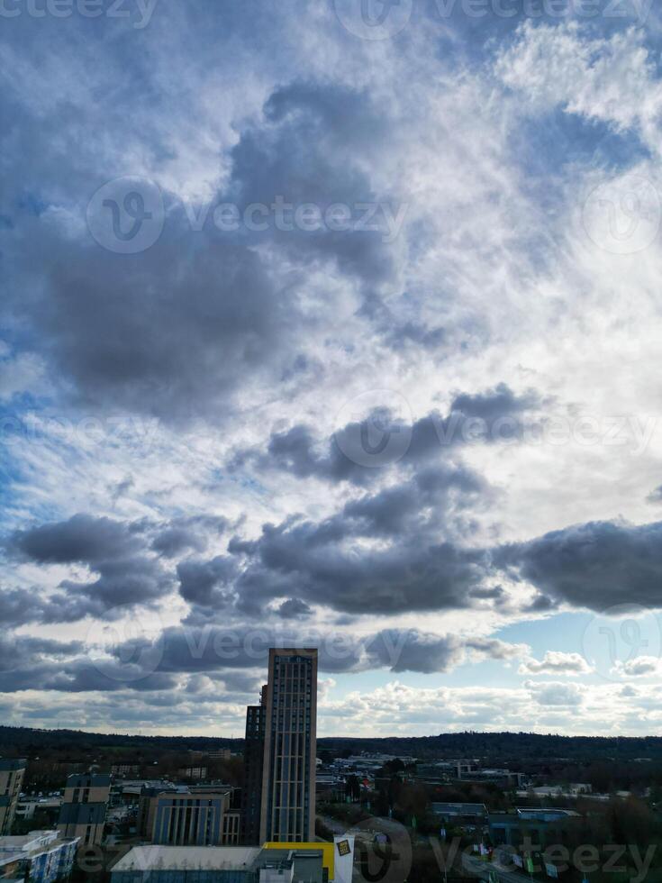 High Angle View of Watford City of England Great Britain. March 3rd, 2024 photo