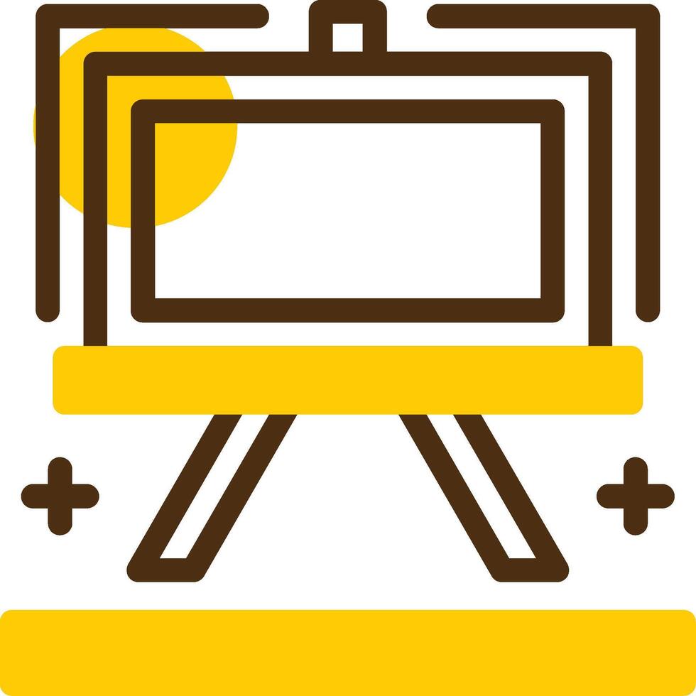Artist canvas Yellow Lieanr Circle Icon vector