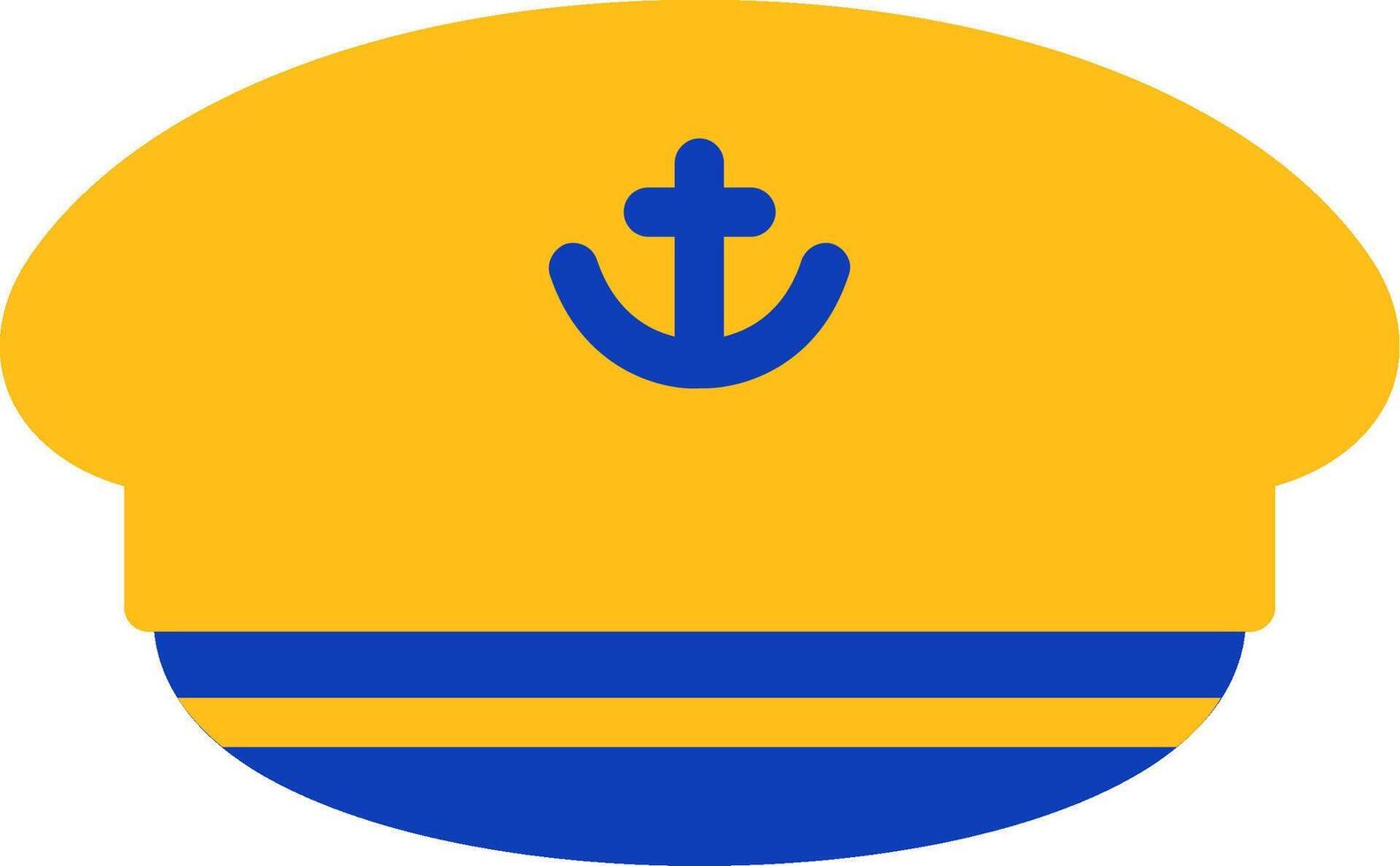 Captain hat Flat Two Color Icon vector