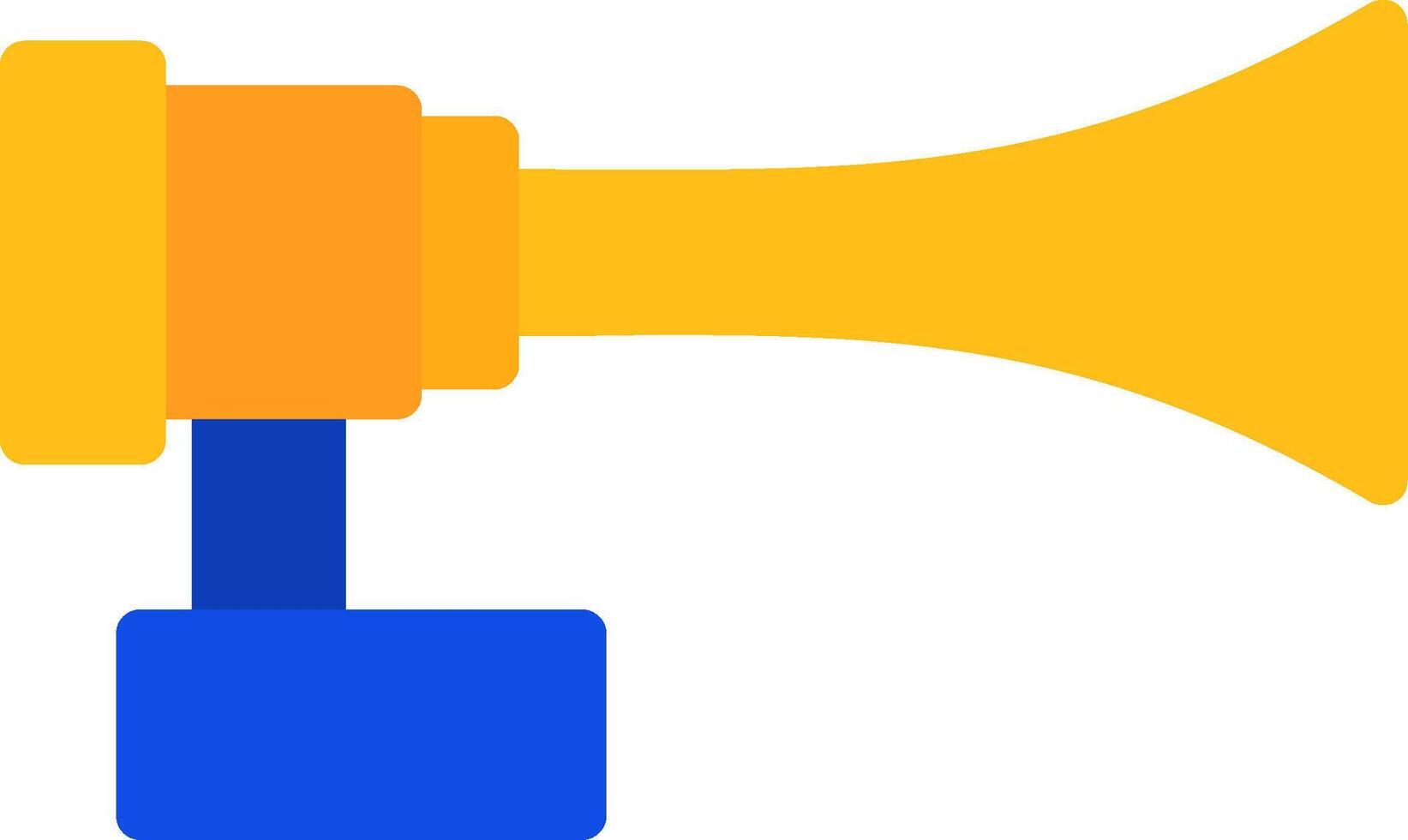 Ship horn Flat Two Color Icon vector