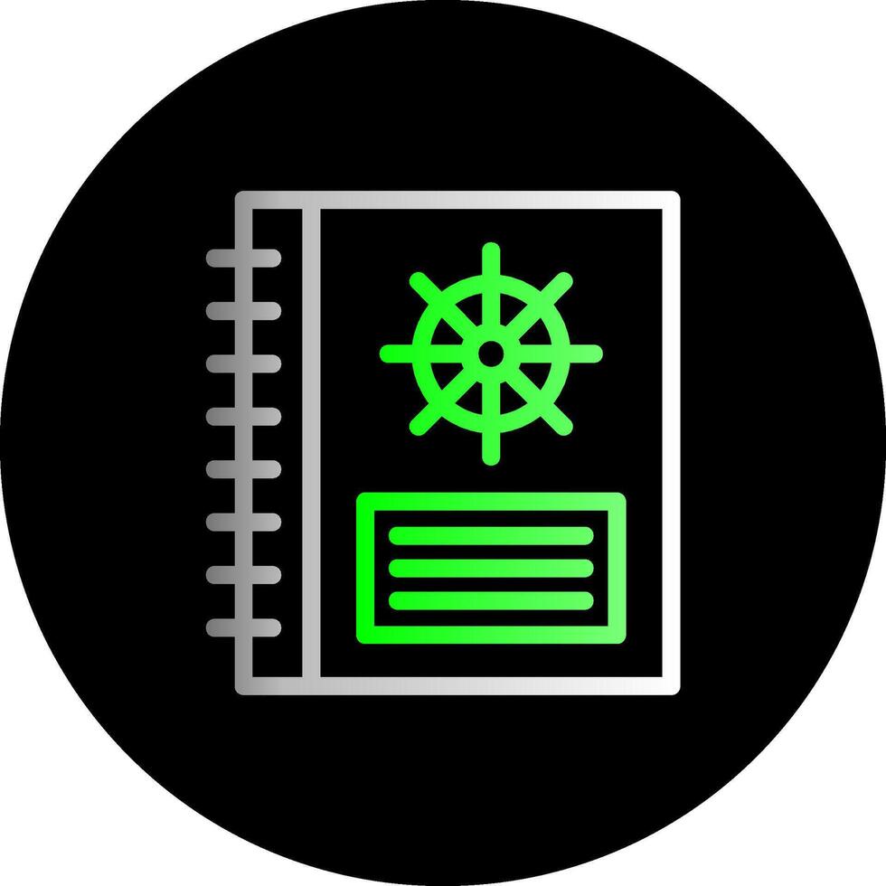 Captain logbook Dual Gradient Circle Icon vector