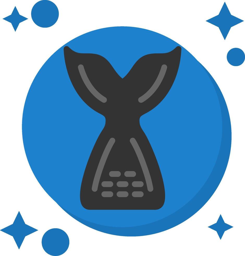 Mermaid tail Tailed Color Icon vector