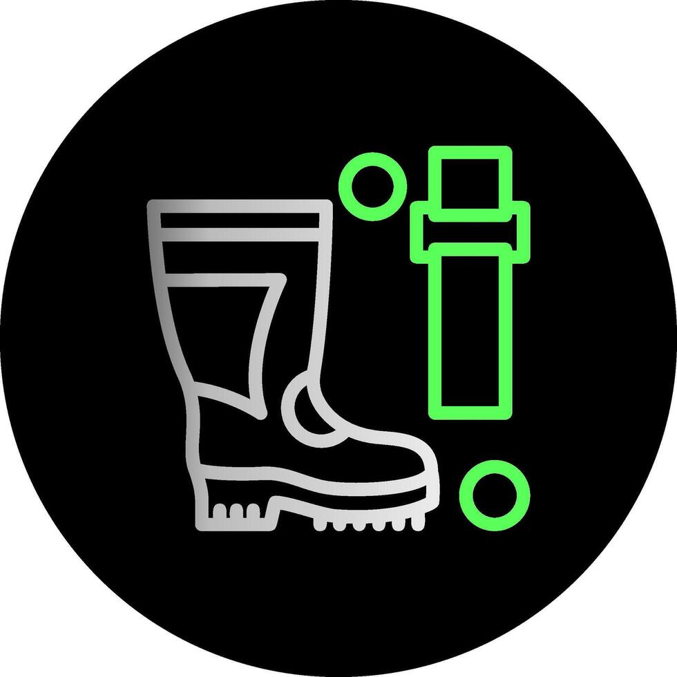 Firefighter Boot Strap Dual Gradient Circle Icon 40945136 Vector Art at