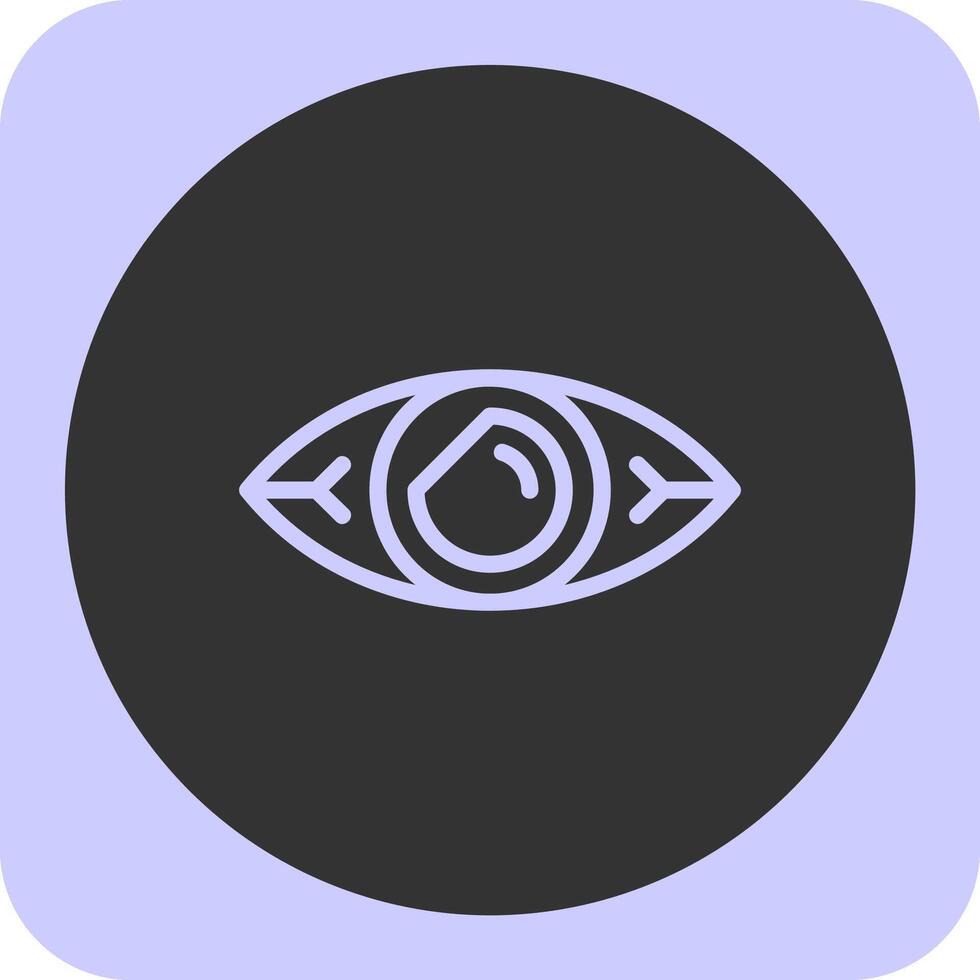 Vision Vibe Linear Round Icon vector