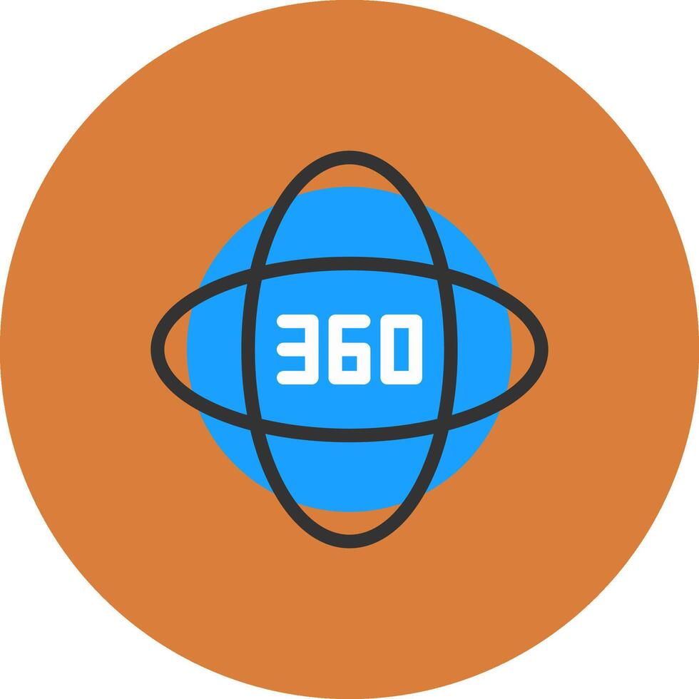 Impact 360 Flat Shadow Icon vector