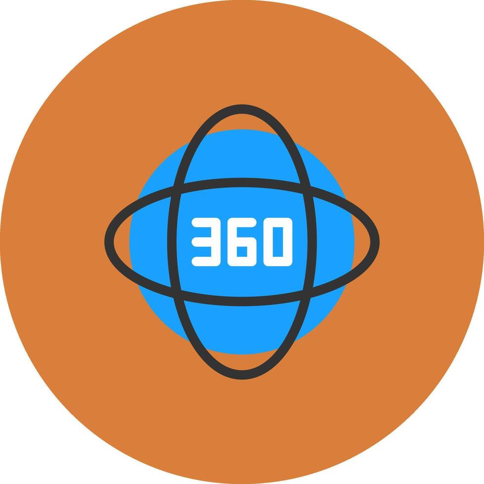 impacto 360 plano sombra icono vector