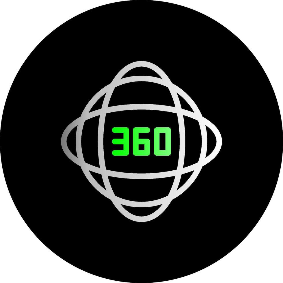 impacto 360 doble degradado circulo icono vector