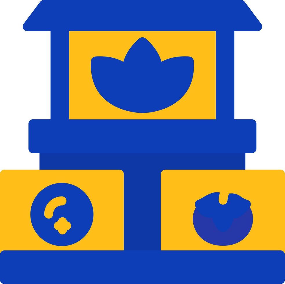 Farmer Market Flat Two Color Icon vector