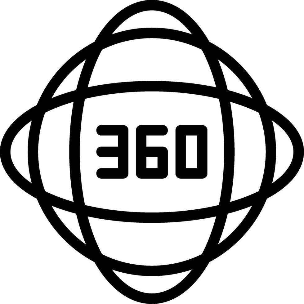 impacto 360 línea icono vector