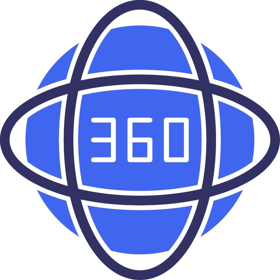 Impact 360 Solid Two Color Icon vector