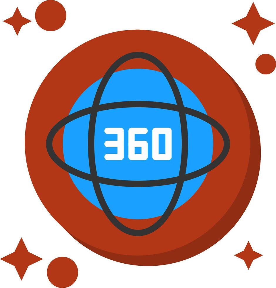 Impact 360 Tailed Color Icon vector