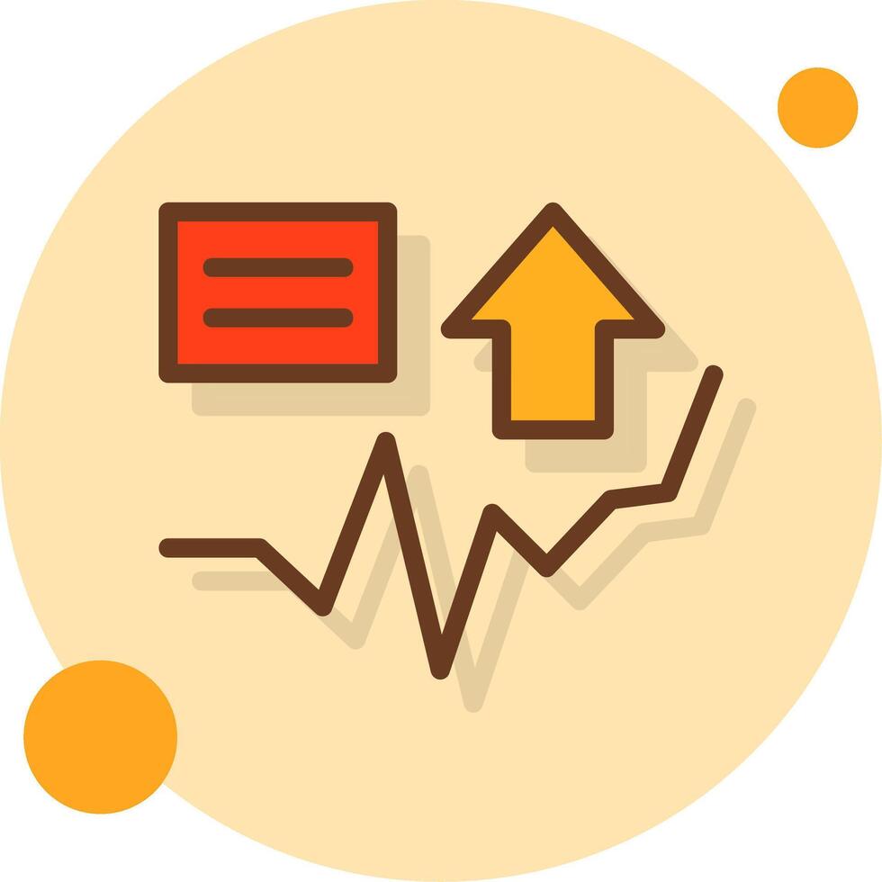 Spark Shift Filled Shadow Cirlce Icon vector