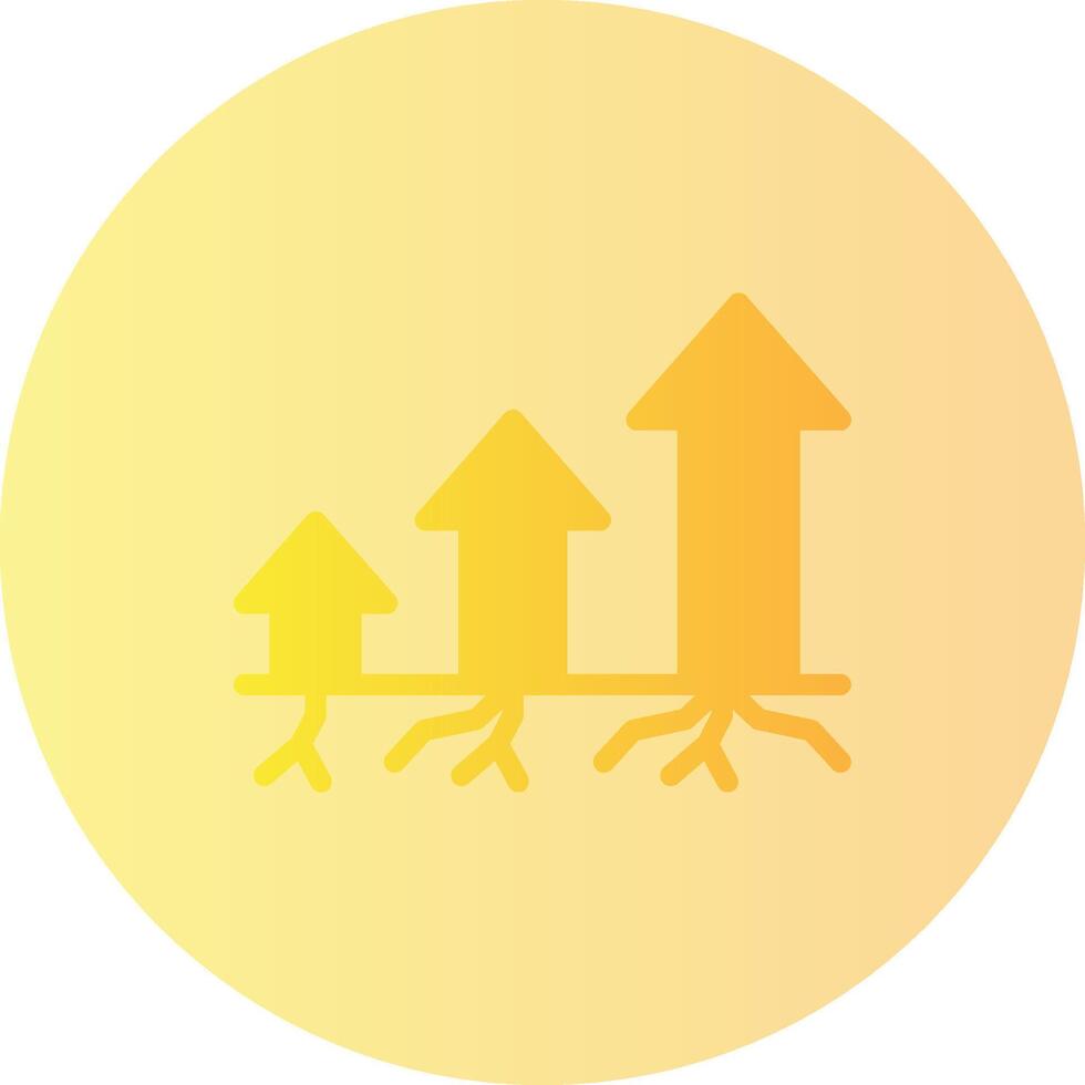 Rise Roots Gradient Circle Icon vector