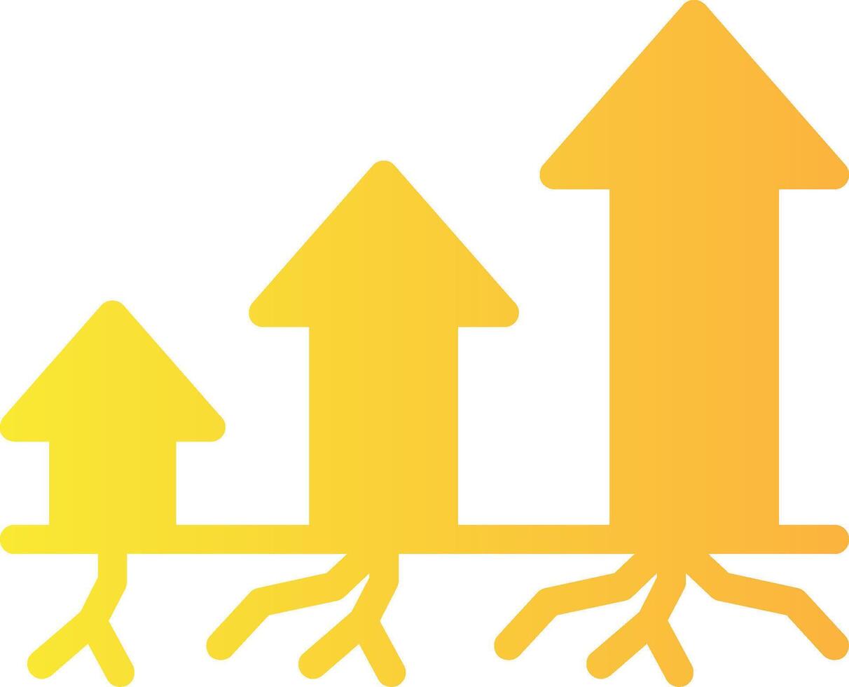 Rise Roots Solid Multi Gradient Icon vector
