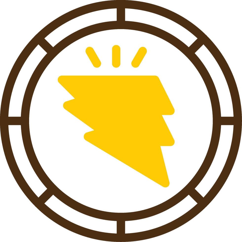 Spark Sphere Yellow Lieanr Circle Icon vector