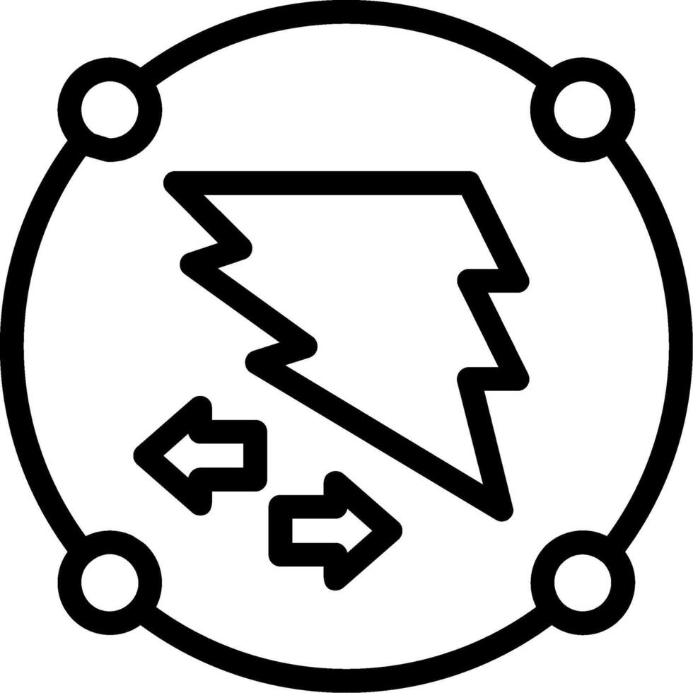 Bound Blitz Line Icon vector
