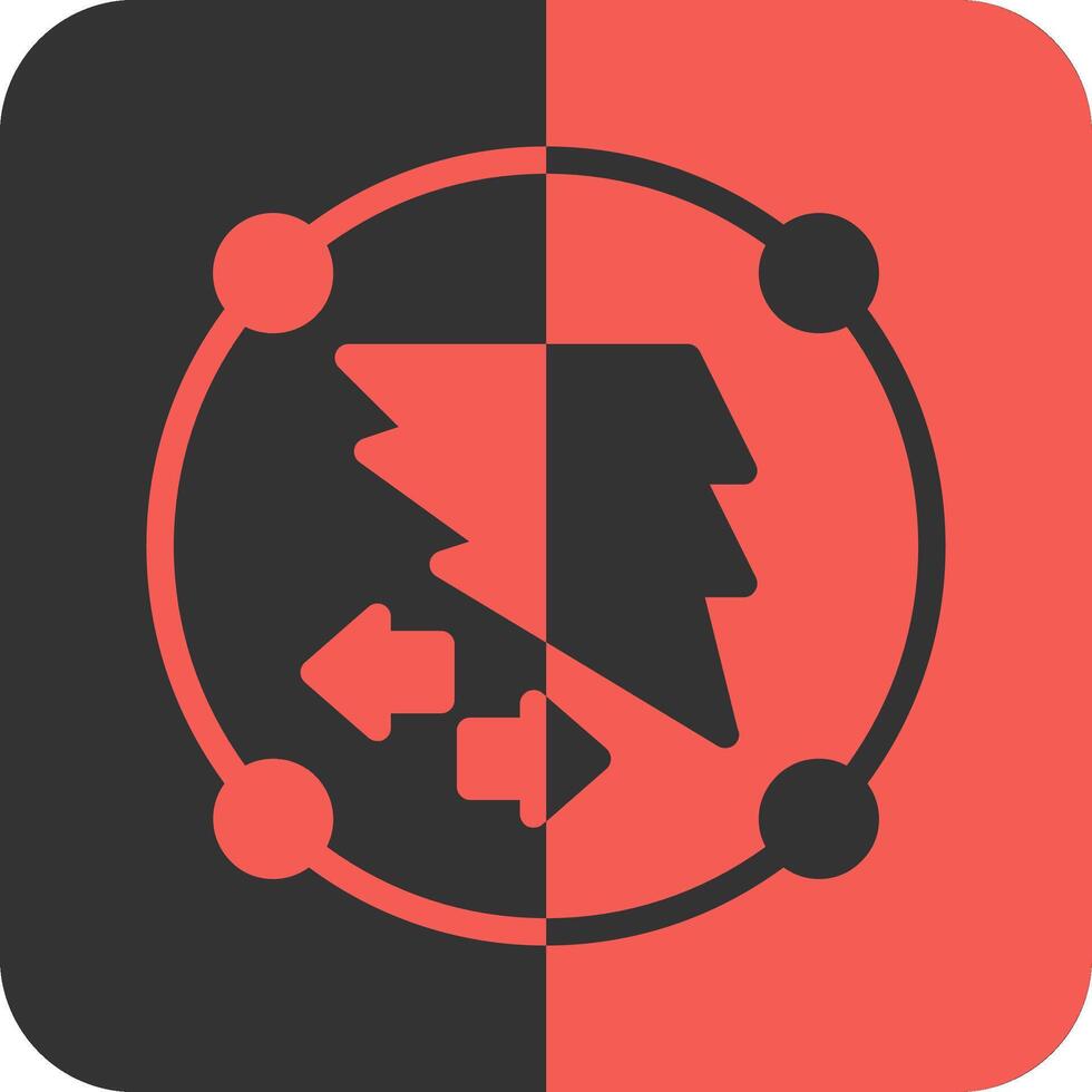 Bound Blitz Red Inverse Icon vector