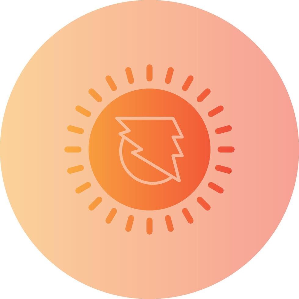 Spark Surge Gradient Circle Icon vector