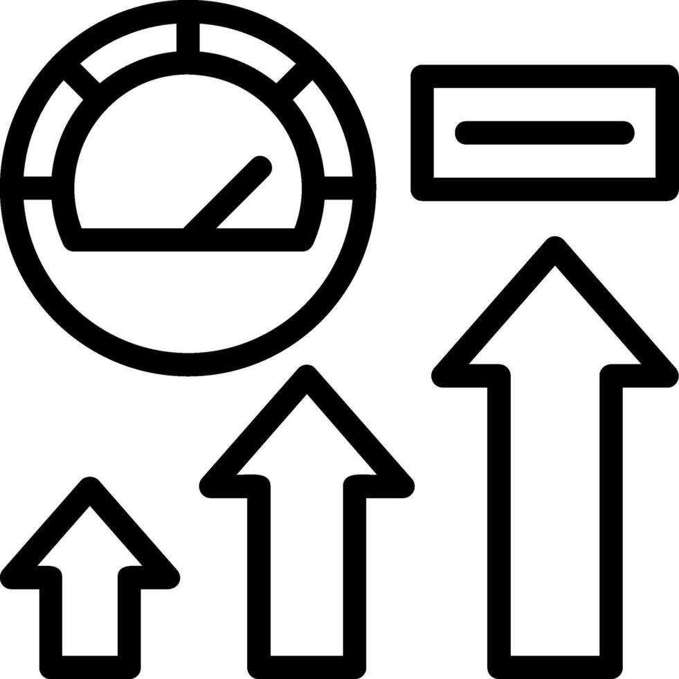 Rev Up Reach Line Icon vector