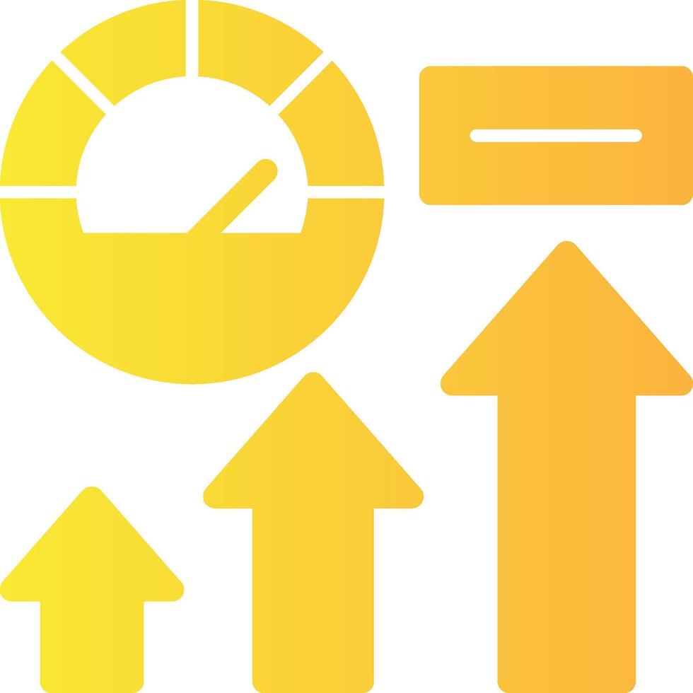 Rev Up Reach Solid Multi Gradient Icon vector