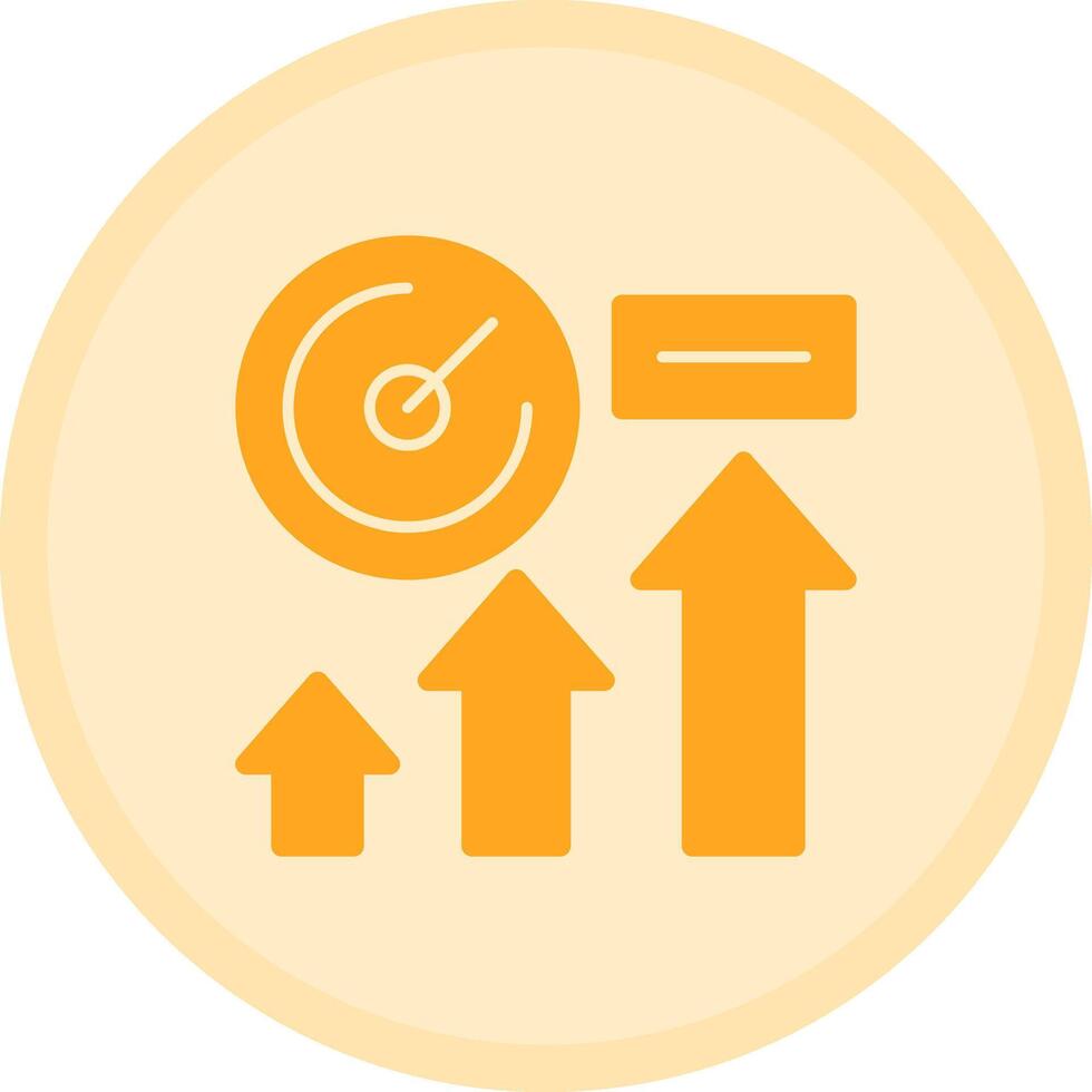Rise Radius Multicolor Circle Icon vector