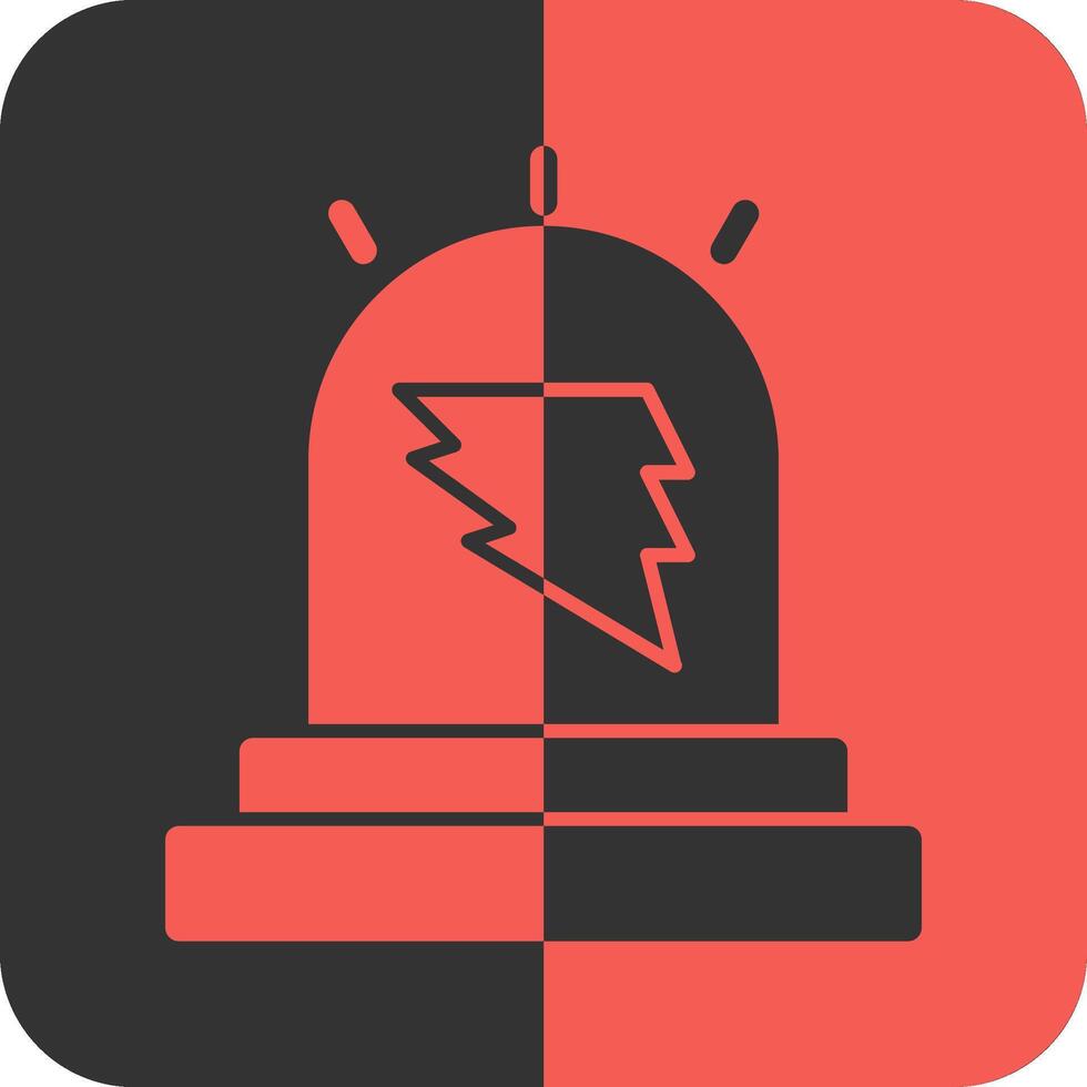 Beacon Bolt Red Inverse Icon vector